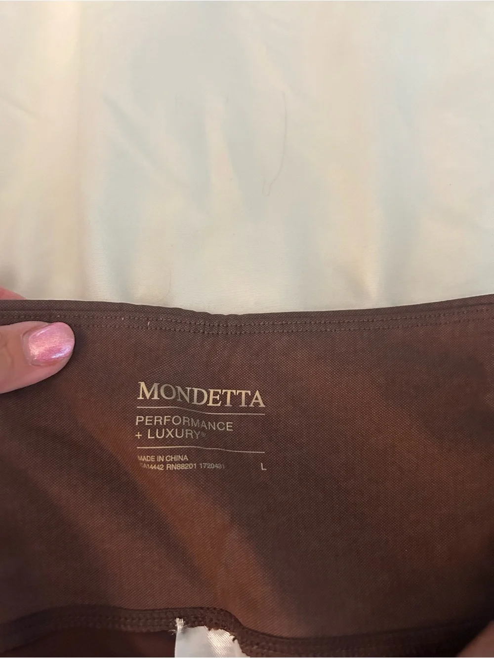 Mondetta Brown High-Rise Leggings size large - Picture 2 of 3